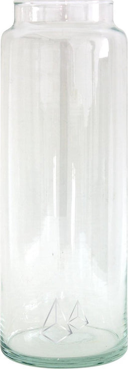 TAK Design Vaas Diamonds XL - Handgemaakt - Glas - Ø10 x 30 cm - Zilver