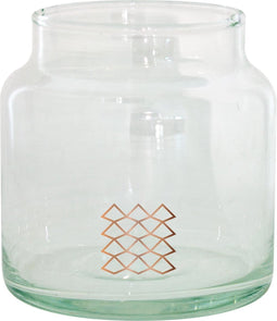 TAK Design Vaas Pattern S - Handgemaakt - Glas - Ø10 x 11 cm - Koper