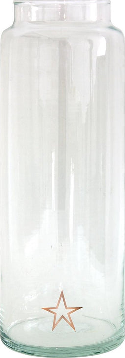 TAK Design Vaas Stars XL - Handgemaakt - Glas - Ø10 x 30 cm - Koper
