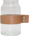 TAK Design Vaas Wrap Me - Incl. Lederen Band - Glas - Ø10 x 18 cm - Bruin