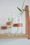 TAK Design Vaas Wrap Me - Incl. Lederen Band - Glas - Ø19 x 20 cm - Bruin