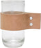 TAK Design Vaas Wrap Me - Incl. Lederen Band - Glas - Ø7 x 20 cm - Bruin