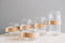TAK Design Vaas Wrap Me - Incl. Lederen Band - Glas - Ø7 x 30 cm - Bruin