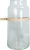 TAK Design Vaas Wrap Me Mini - Incl. Lederen Band - Glas - Ø10 x 20 cm - Bruin