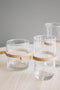 TAK Design Vaas Wrap Me Mini - Incl. Lederen Band - Glas - Ø19 x 20 cm - Bruin
