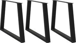 vidaXL - Eettafelpoten - 3 - st - V-vormig - 90x(72-73,3) - cm - staal - zwart