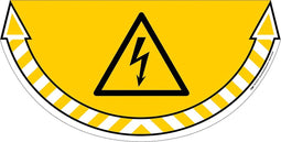 Take Care by CEP vloersticker, elektrische gevarenzone