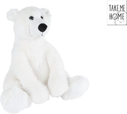 Take Me Home Knuffel Pluche - Ijsbeer Zittend, 33cm