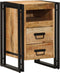 vidaXL - Nachttafel - 40x40x59 - cm - Massief - Ruw - Mangohout