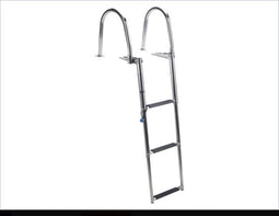 Talamex RVS Zwemtrap 3 treden telescopisch en opklapbaar met handreling