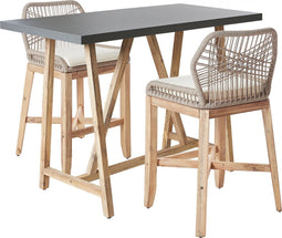 TALAMONE - Balkonset voor 2 - Lichthout/Grijs - Acaciahout