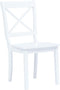 vidaXL - Eetkamerstoelen - 2 - st - massief - rubberwood - wit