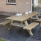Talen picknicktafel met open instap - 230x160 cm