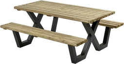 Talen picknicktafel - Metalen frame - 230×160 cm