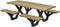Talen picknicktafel - Metalen frame - Open instap