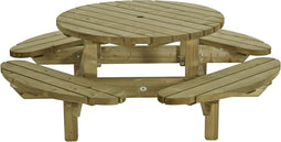 Talen picknicktafel - Rond 210 cm