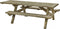 Talen rolstoel picknicktafel – 230×160 cm - Groen geïmpregneerd
