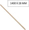 Talen Tools - Bezemsteel - 140 cm - 28 mm doorsnee