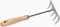 Talen Tools – Handharkje – 5 tanden – Verzinkt staal – Essenhouten handvat