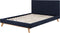TALENCE - Tweepersoonsbed - Blauw - 160 x 200 cm - Chenille