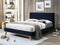 TALENCE - Tweepersoonsbed - Blauw - 160 x 200 cm - Chenille