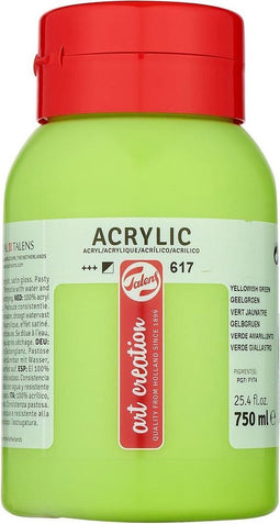 Talens Art Creation Acrylverf Pot 750 ml Geelgroen 617