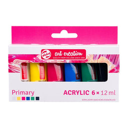 Talens Art Creation - Acrylverf tac primary 12ml set 6 kleuren
