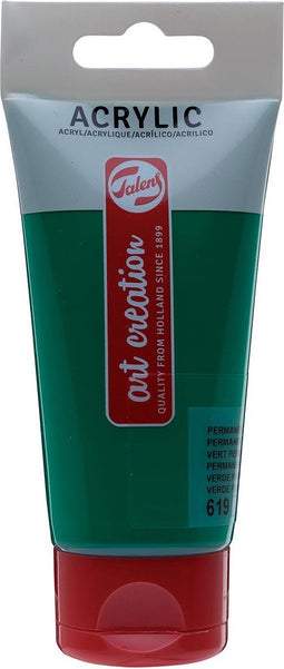 Talens Art Creation acrylverf tube van 75 ml, donker permanentgroen 3 stuks