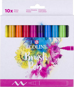 Talens Ecoline Brush pen, etui van 10 stuks, assorti 3 stuks