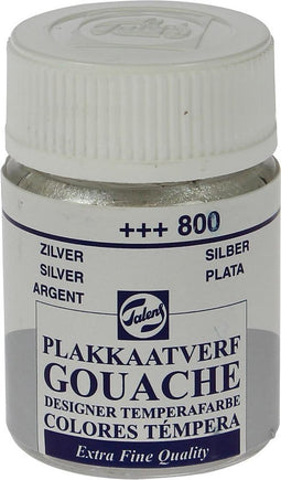 Talens plakkaatvef Extra Fijn flacon van 16 ml, zilver