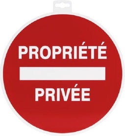 Taliaplast Bord 'Propriété privée', Privé-eigendom verboden toegang, rond, 30 cm x 30 cm