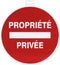 Taliaplast Bord 'Propriété privée', Privé-eigendom verboden toegang, rond, 30 cm x 30 cm