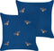 TALINUM - Sierkussen set van 2 - Blauw - 45 x 45 cm - Polyester