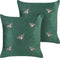 TALINUM - Sierkussen set van 2 - Groen - 45 x 45 cm - Polyester
