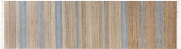 TALPUR - Vloerkleed - Beige/Lichtblauw - 80 x 300 cm - Jute