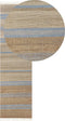 TALPUR - Vloerkleed - Beige/Lichtblauw - 80 x 300 cm - Jute