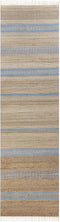 TALPUR - Vloerkleed - Beige/Lichtblauw - 80 x 300 cm - Jute