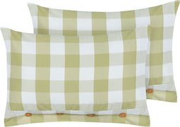 TAMNINE - Sierkussen set van 2 - Groen - 40 x 60 cm - Polyester