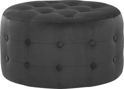 TAMPA - Poef - Zwart - Fluweel