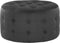 TAMPA - Poef - Zwart - Fluweel