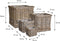 Mica Decorations Marcia - Plantenmand - Set van 4 - Handgemaakt rotan - Grijs (4 stuks)