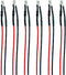 TAMS Elektronik 81-59606-06-C LED Met aansluitdraden Koud-wit, Rood 6 stuk(s)
