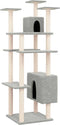 vidaXL - Kattenmeubel - met - sisal - krabpalen - 162 - cm - crèmekleurig