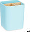 Tandenborstelhouder Blauw Bamboe Polypropyleen 9 x 11 x 9 cm (6 Stuks)
