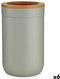 Tandenborstelhouder Bruin Grijs Bamboe Polypropyleen 7,7 x 11,5 x 7,7 cm (6 Stuks)