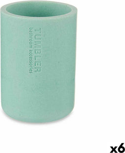 Tandenborstelhouder Munt Hars 7,8 x 10,5 x 7,8 cm (6 Stuks)