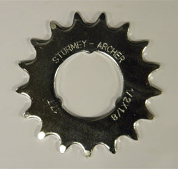 Tandwiel Sturmey Archer 17T - 1/8 Vlak model - Chroom