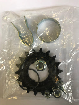 Tandwielset Shimano, tandwiel, stofkap, spatveer, asmoeren en bandagebeugel