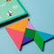 Tangram Puzzel Magnetisch voor Peuters en Kleuters - Educatief - Puzzelboek - Magneetboek - Houten Vormenpuzzel - 96 Puzzels - Groen
