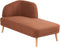 TANLAY - Chaise longue - Goudbruin - Linkszijdig - Polyester